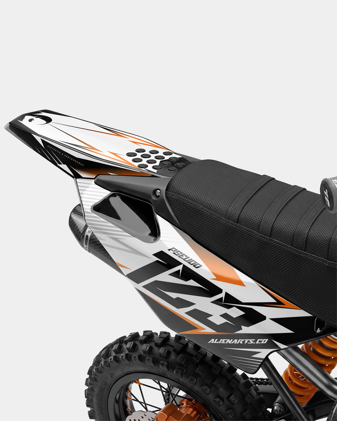 RAMPAGE - Kit Déco Dirt Bike Semi-Personnalisable - Orange - Image 3