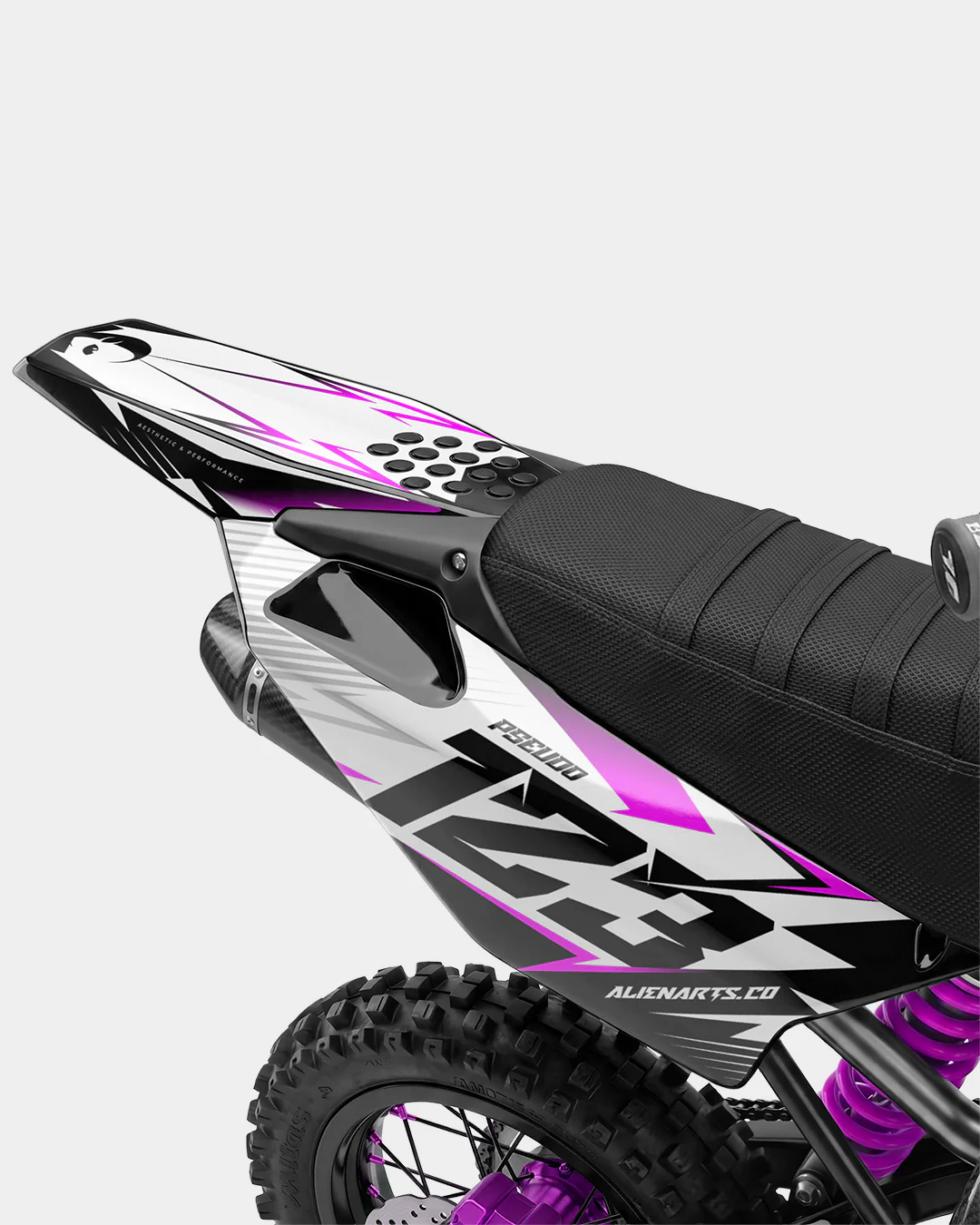 RAMPAGE - Kit Déco Dirt Bike Semi-Personnalisable - Rose - Image 3