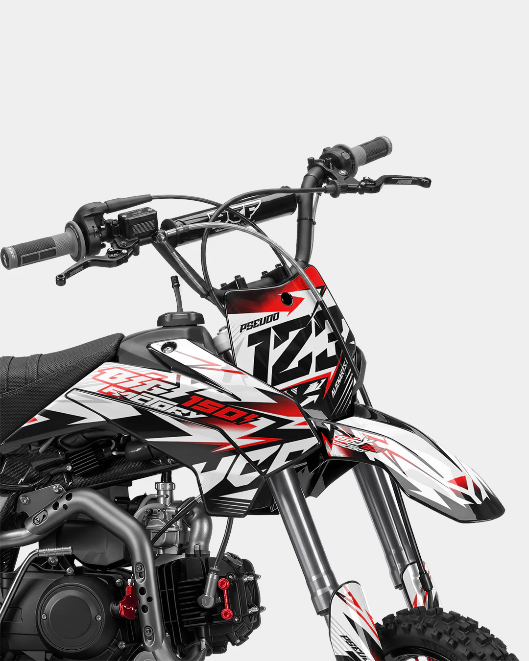 RAMPAGE - Kit Déco Dirt Bike Semi-Personnalisable - Rouge - Image 2