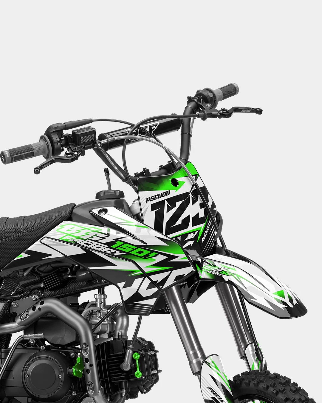 RAMPAGE - Kit Déco Dirt Bike Semi-Personnalisable - Vert - Image 2