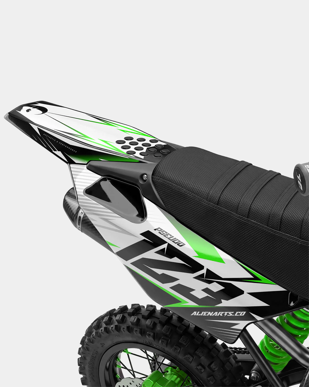 RAMPAGE - Kit Déco Dirt Bike Semi-Personnalisable - Vert - Image 3