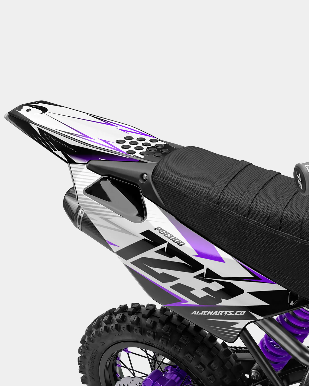 RAMPAGE - Kit Déco Dirt Bike Semi-Personnalisable - Violet - Image 3