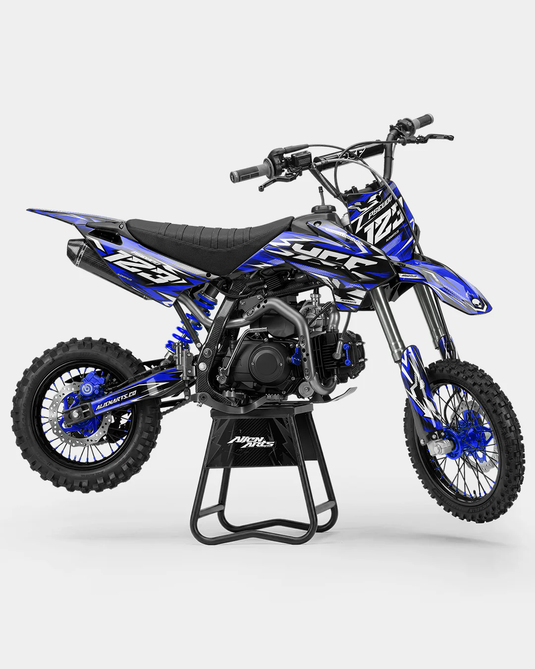 REAPER - Kit Déco Dirt Bike Semi-Personnalisable - Bleu foncé