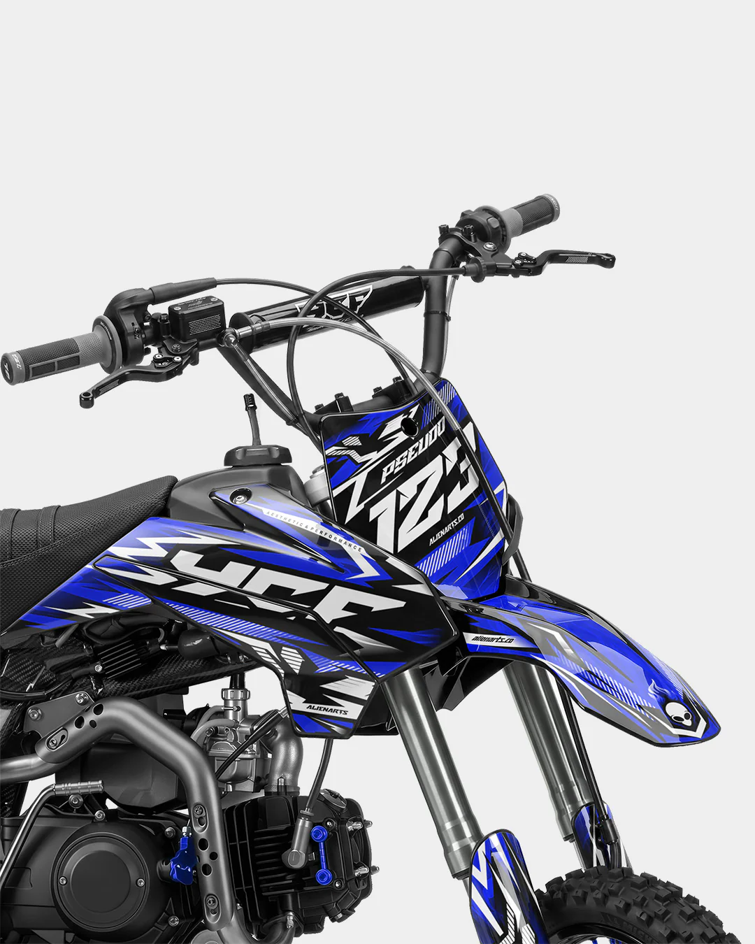 REAPER - Kit Déco Dirt Bike Semi-Personnalisable - Bleu foncé - Image 2