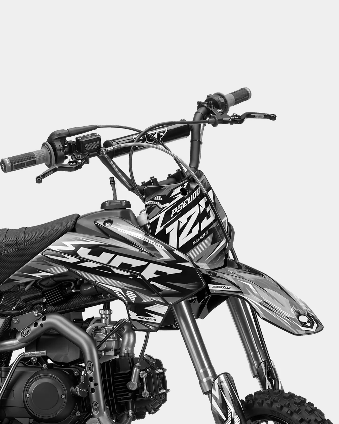 REAPER - Kit Déco Dirt Bike Semi-Personnalisable - Gris - Image 2