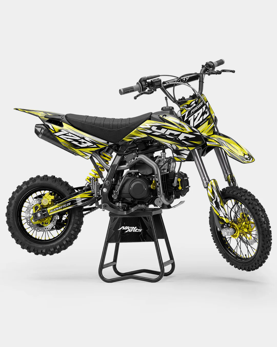 REAPER - Kit Déco Dirt Bike Semi-Personnalisable - Jaune