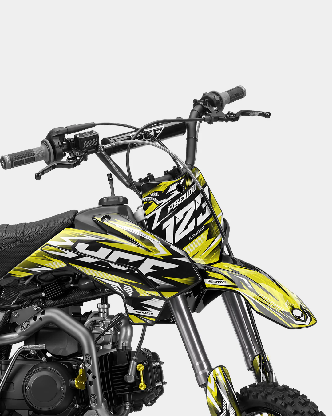 REAPER - Kit Déco Dirt Bike Semi-Personnalisable - Jaune - Image 2