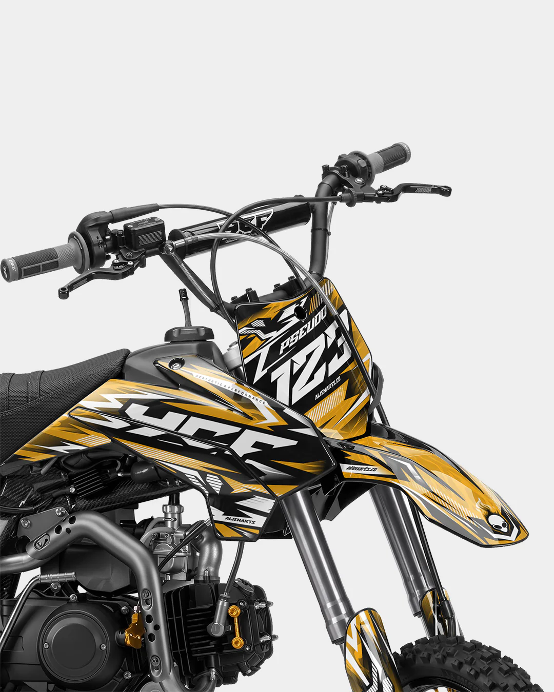 REAPER - Kit Déco Dirt Bike Semi-Personnalisable - Jaune foncé - Image 2