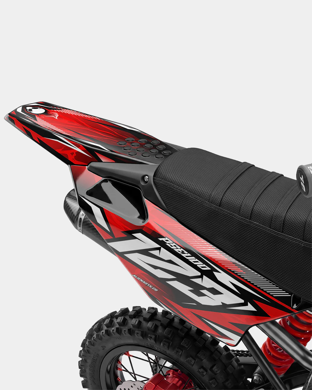 REAPER - Kit Déco Dirt Bike Semi-Personnalisable - Rouge - Image 3
