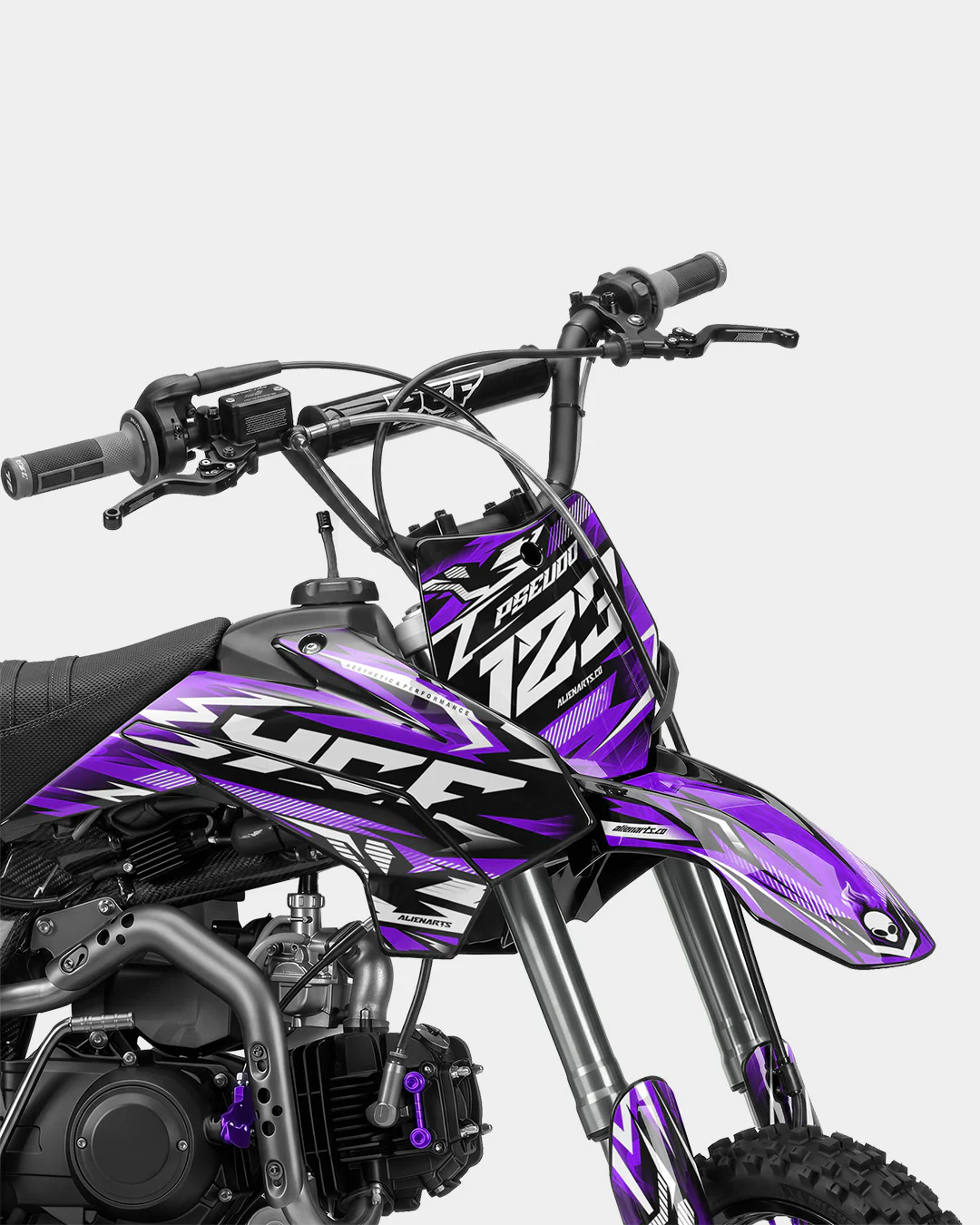 REAPER - Kit Déco Dirt Bike Semi-Personnalisable - Violet - Image 2