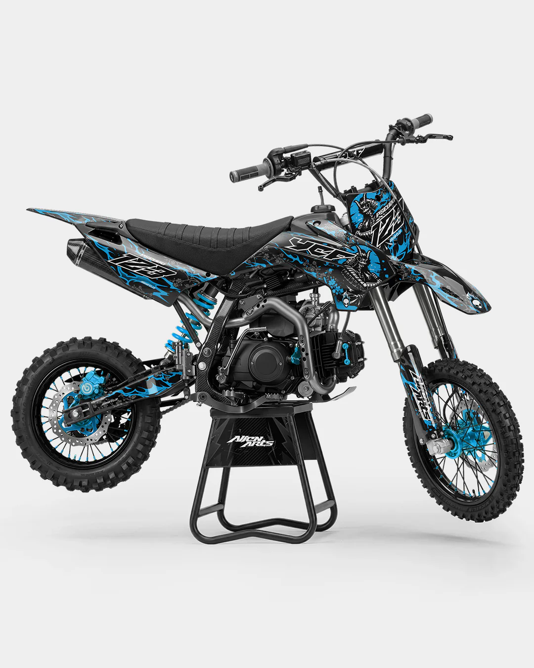 SENKA - Kit Déco Dirt Bike Semi-Personnalisable - Bleu