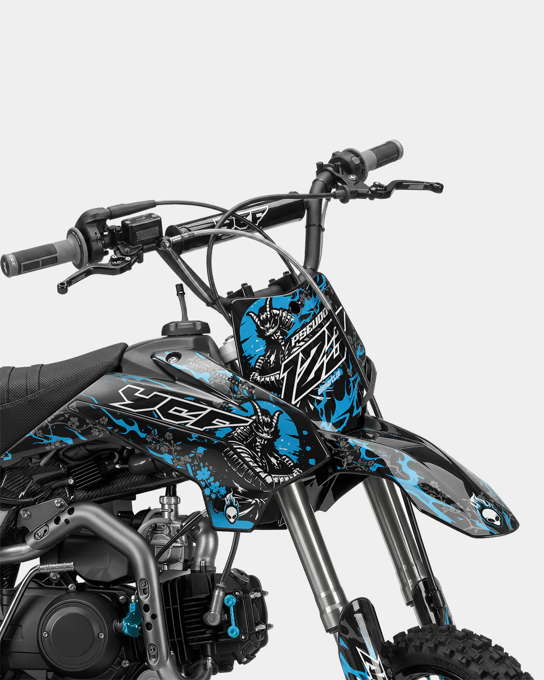 SENKA - Kit Déco Dirt Bike Semi-Personnalisable - Bleu - Image 2