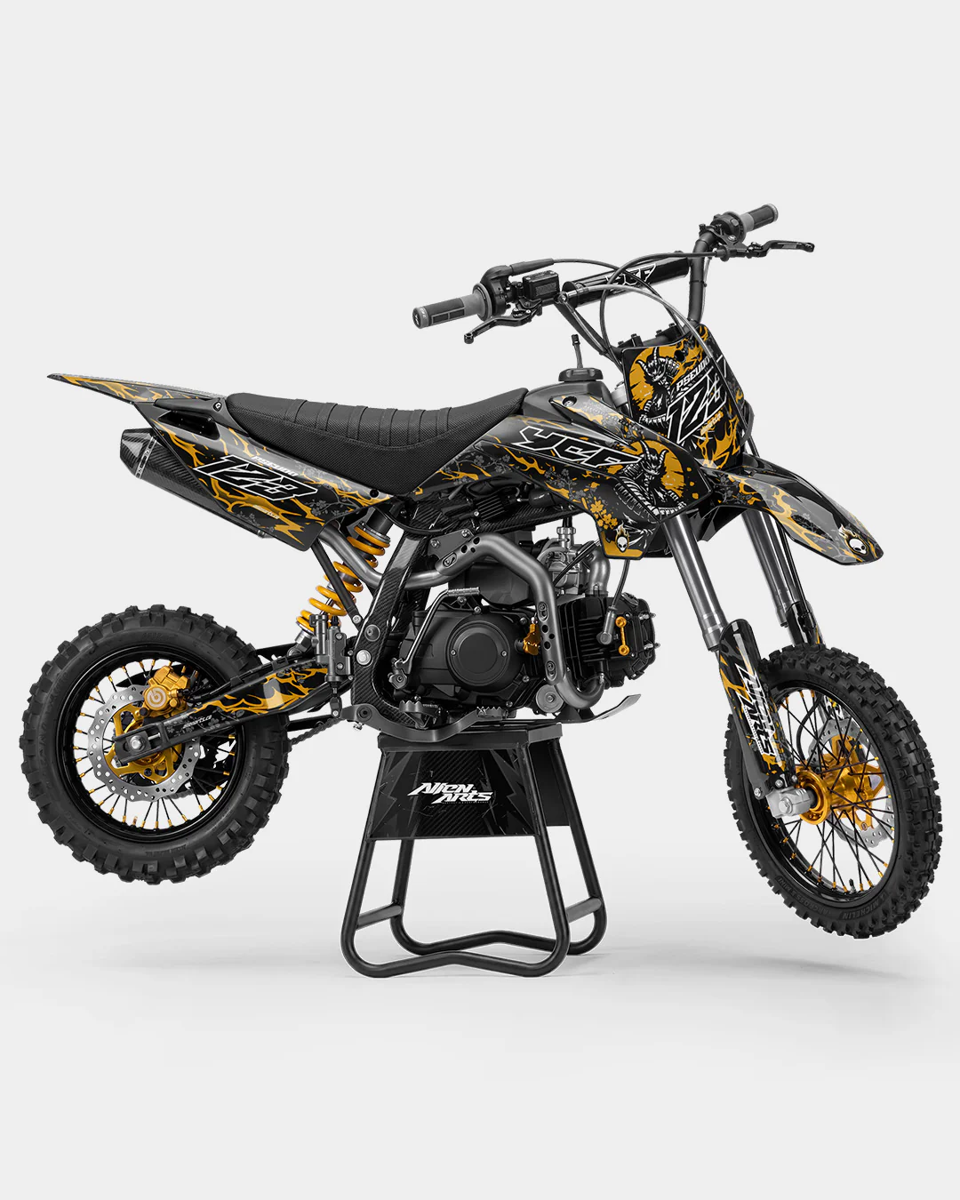 SENKA - Kit Déco Dirt Bike Semi-Personnalisable - Jaune foncé