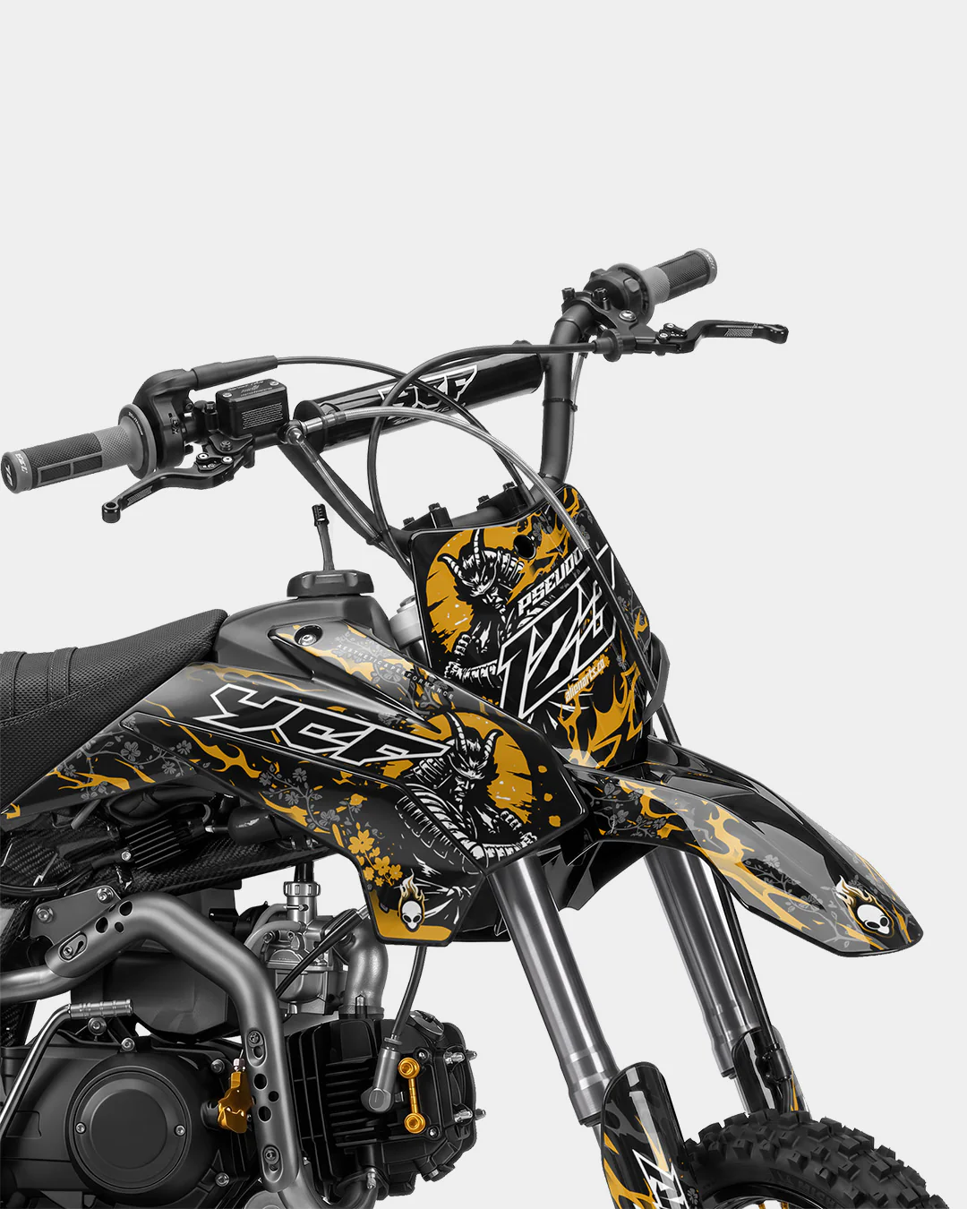 SENKA - Kit Déco Dirt Bike Semi-Personnalisable - Jaune foncé - Image 2