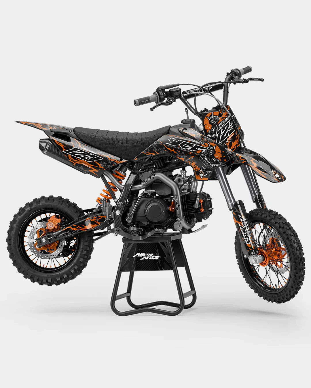 SENKA - Kit Déco Dirt Bike Semi-Personnalisable - Orange