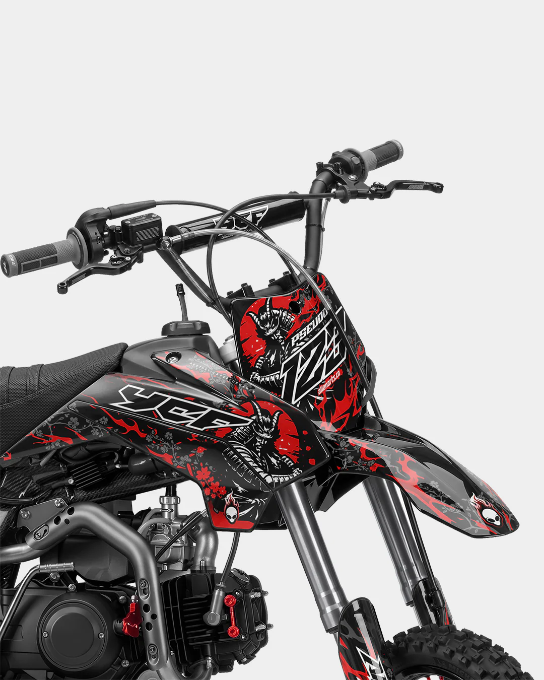 SENKA - Kit Déco Dirt Bike Semi-Personnalisable - Rouge - Image 2