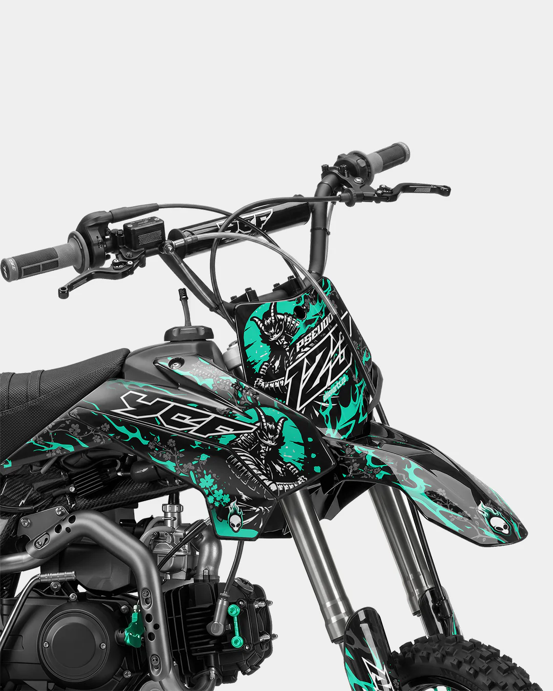 SENKA - Kit Déco Dirt Bike Semi-Personnalisable - Turquoise - Image 2