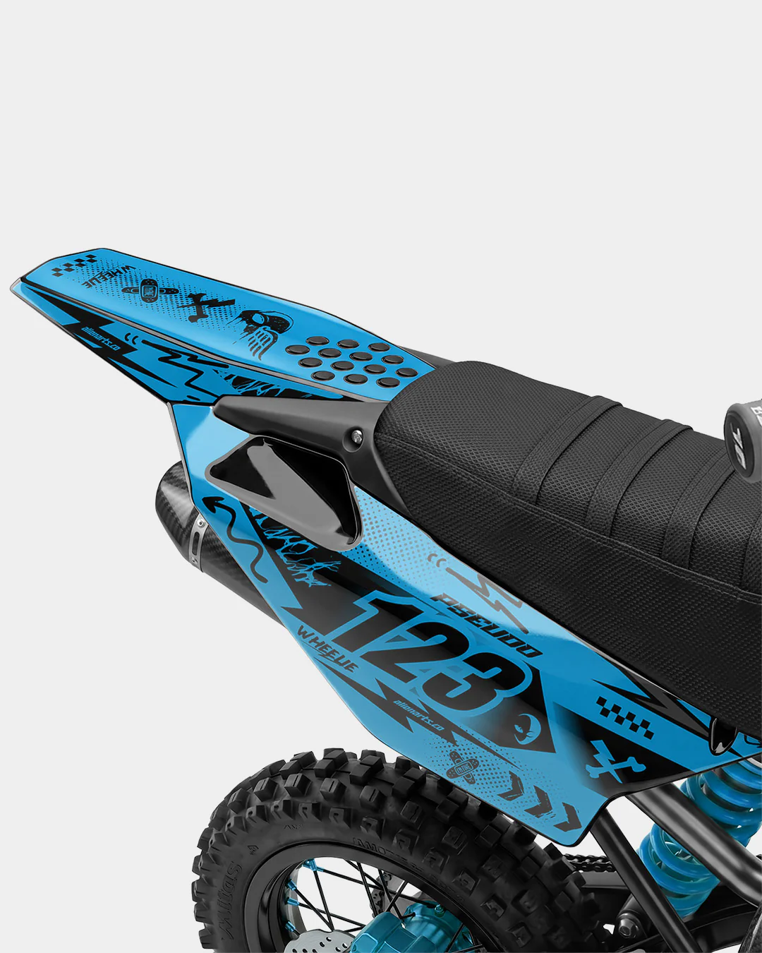 SKIDZO - Kit Déco Dirt Bike Semi-Personnalisable - Bleu - Image 3
