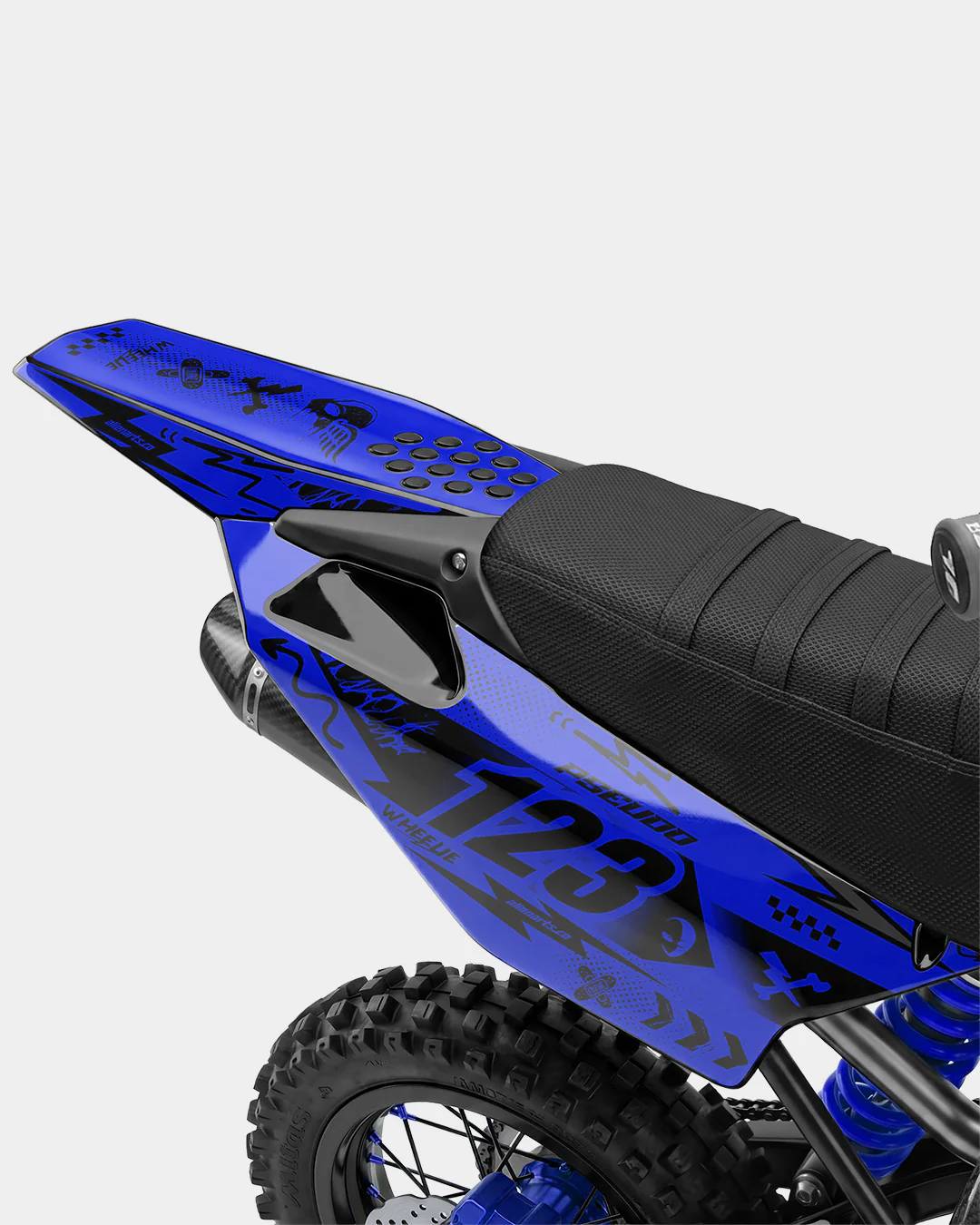 SKIDZO - Kit Déco Dirt Bike Semi-Personnalisable - Bleu foncé - Image 3