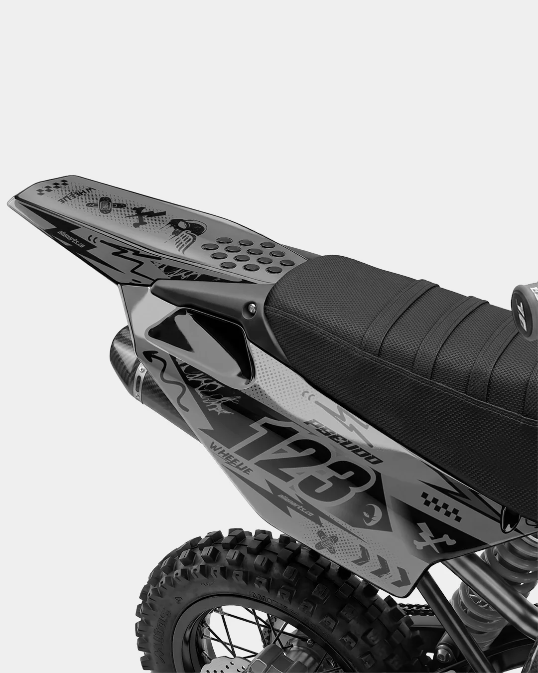SKIDZO - Kit Déco Dirt Bike Semi-Personnalisable - Gris - Image 3