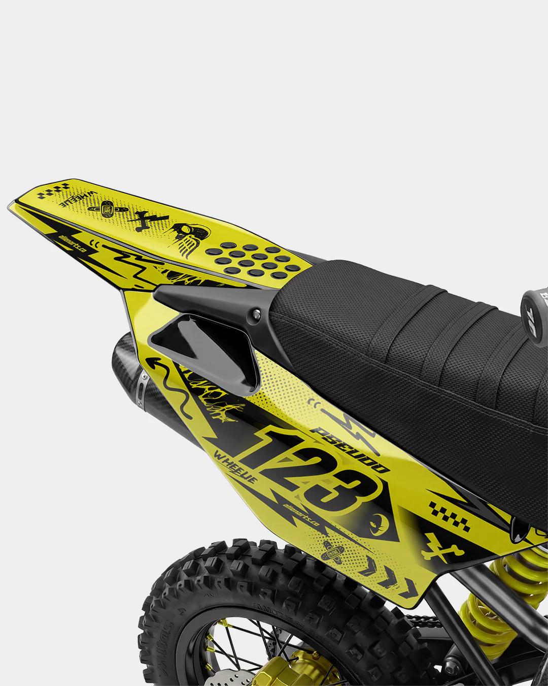 SKIDZO - Kit Déco Dirt Bike Semi-Personnalisable - Jaune - Image 3