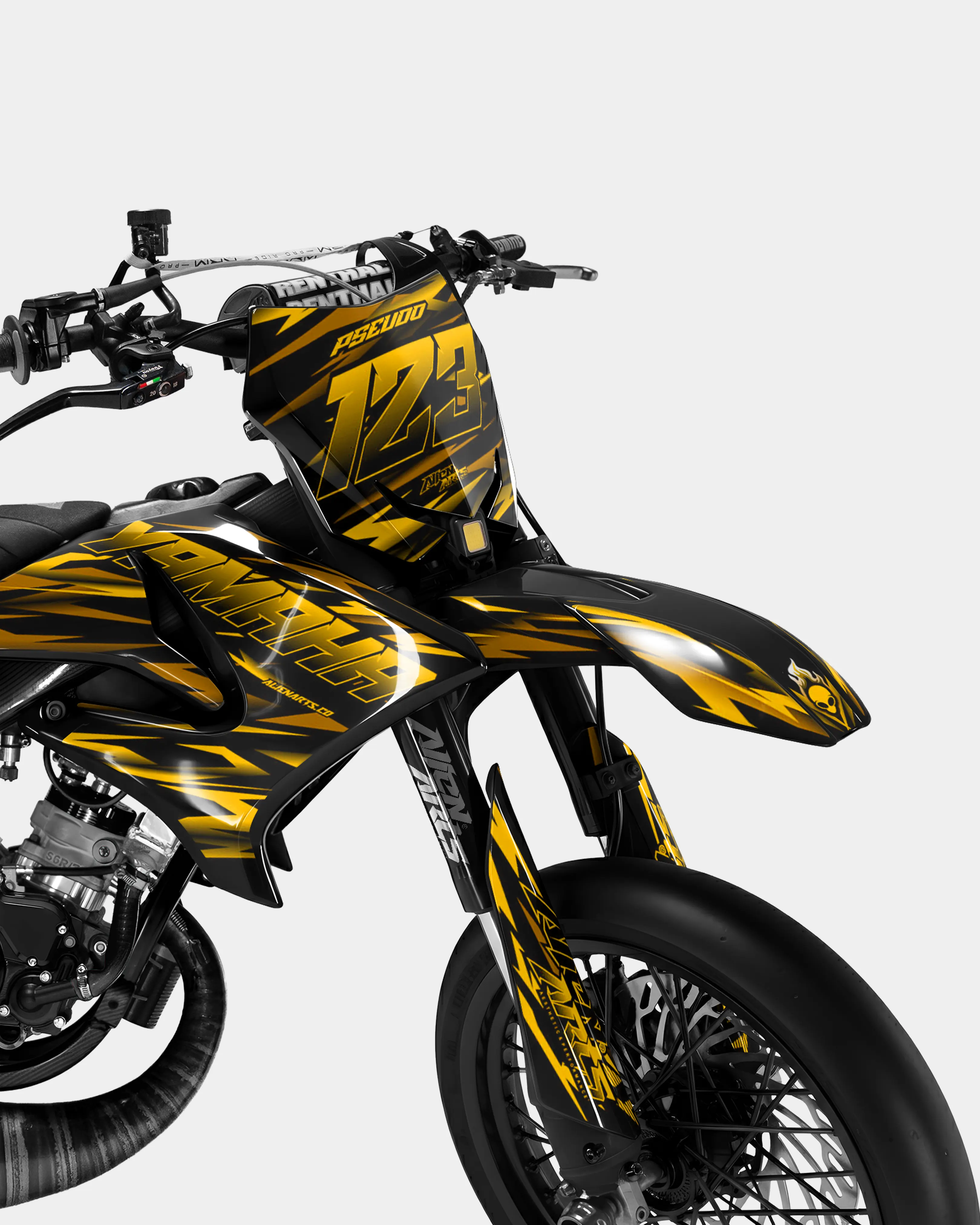 SUJAK - Kit deco YAMAHA DT 50cc - Jaune foncé - Image 2
