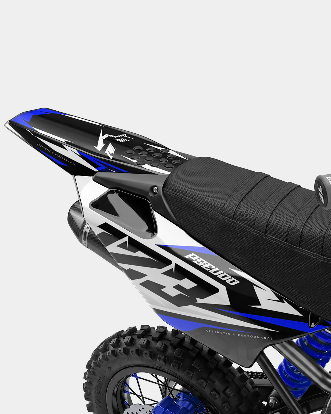 TOHARI - Kit Déco Dirt Bike Semi-Personnalisable - Bleu foncé - Image 3