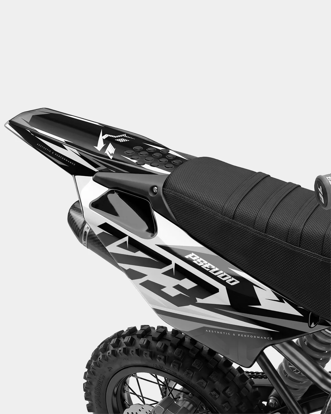 TOHARI - Kit Déco Dirt Bike Semi-Personnalisable - Gris - Image 3