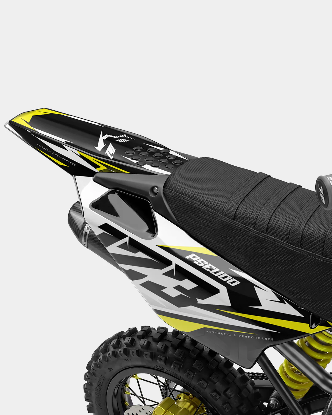 TOHARI - Kit Déco Dirt Bike Semi-Personnalisable - Jaune - Image 3