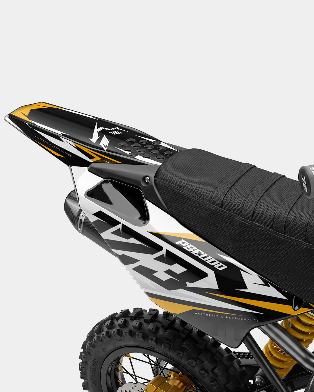 TOHARI - Kit Déco Dirt Bike Semi-Personnalisable - Jaune foncé - Image 3