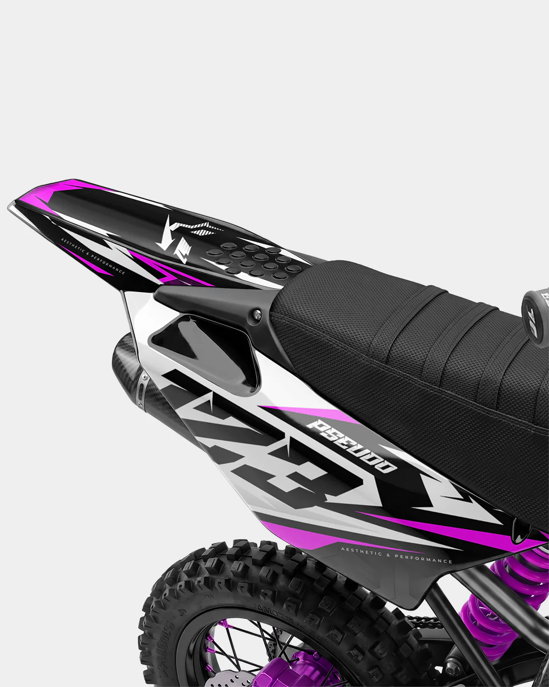 TOHARI - Kit Déco Dirt Bike Semi-Personnalisable - Rose - Image 3