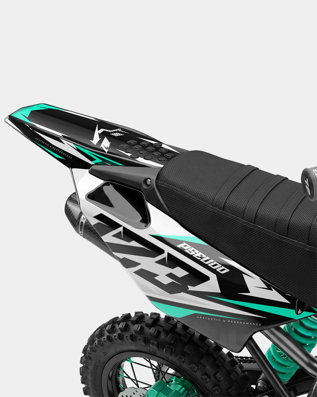 TOHARI - Kit Déco Dirt Bike Semi-Personnalisable - Turquoise - Image 3