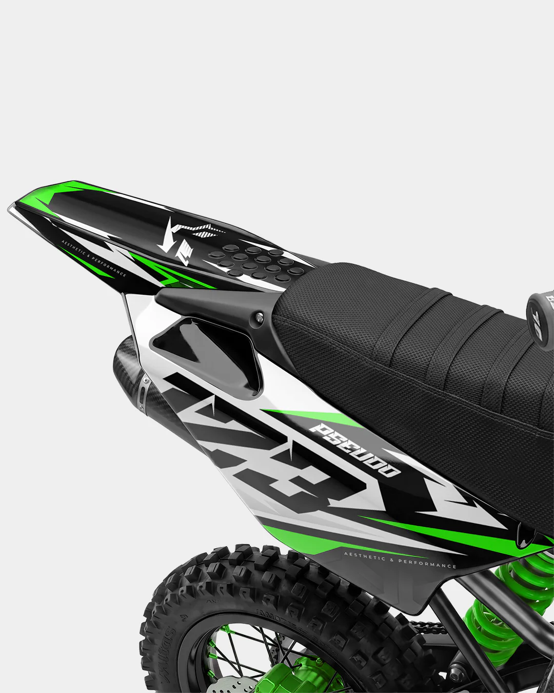 TOHARI - Kit Déco Dirt Bike Semi-Personnalisable - Vert - Image 3