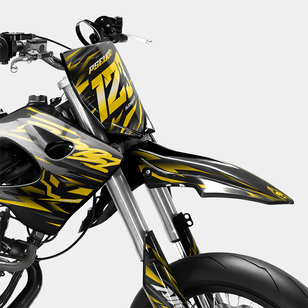 VAGUE - Kit deco DERBI 50cc - Jaune Foncé - Image 3