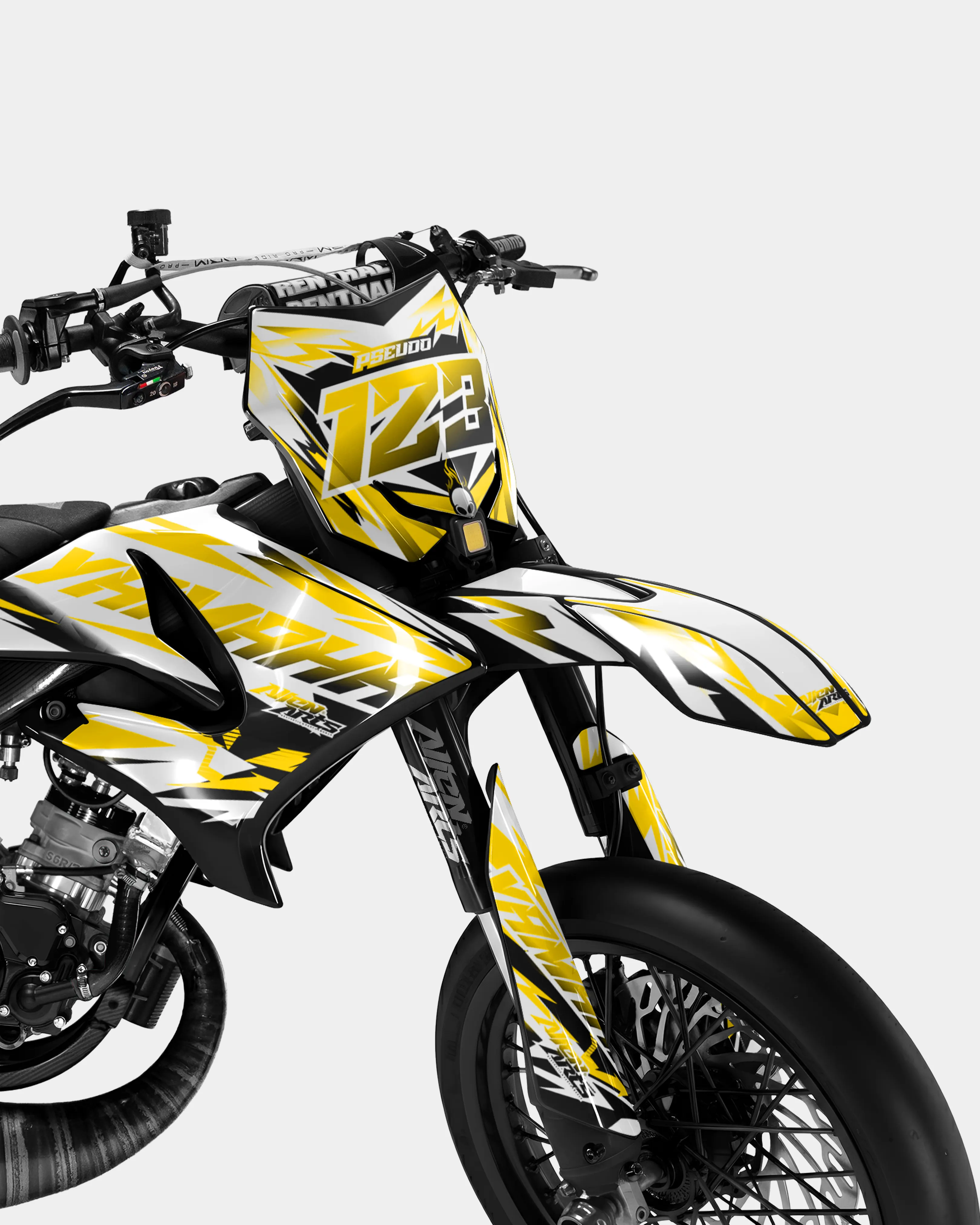 VESTA - Kit deco YAMAHA DT 50cc - Jaune foncé - Image 2