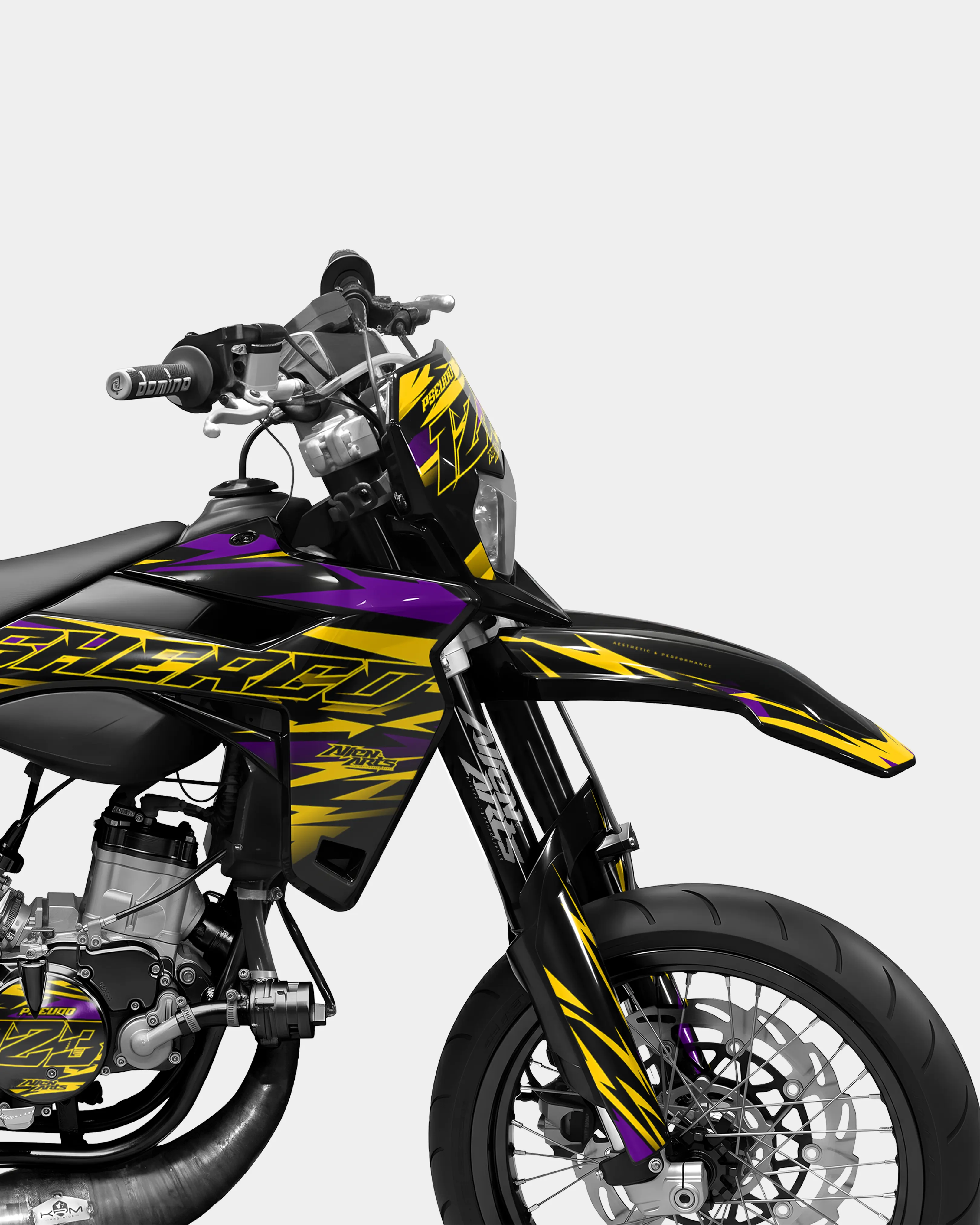 VIREO - Kit deco SHERCO 50cc - Jaune Rose - Image 3