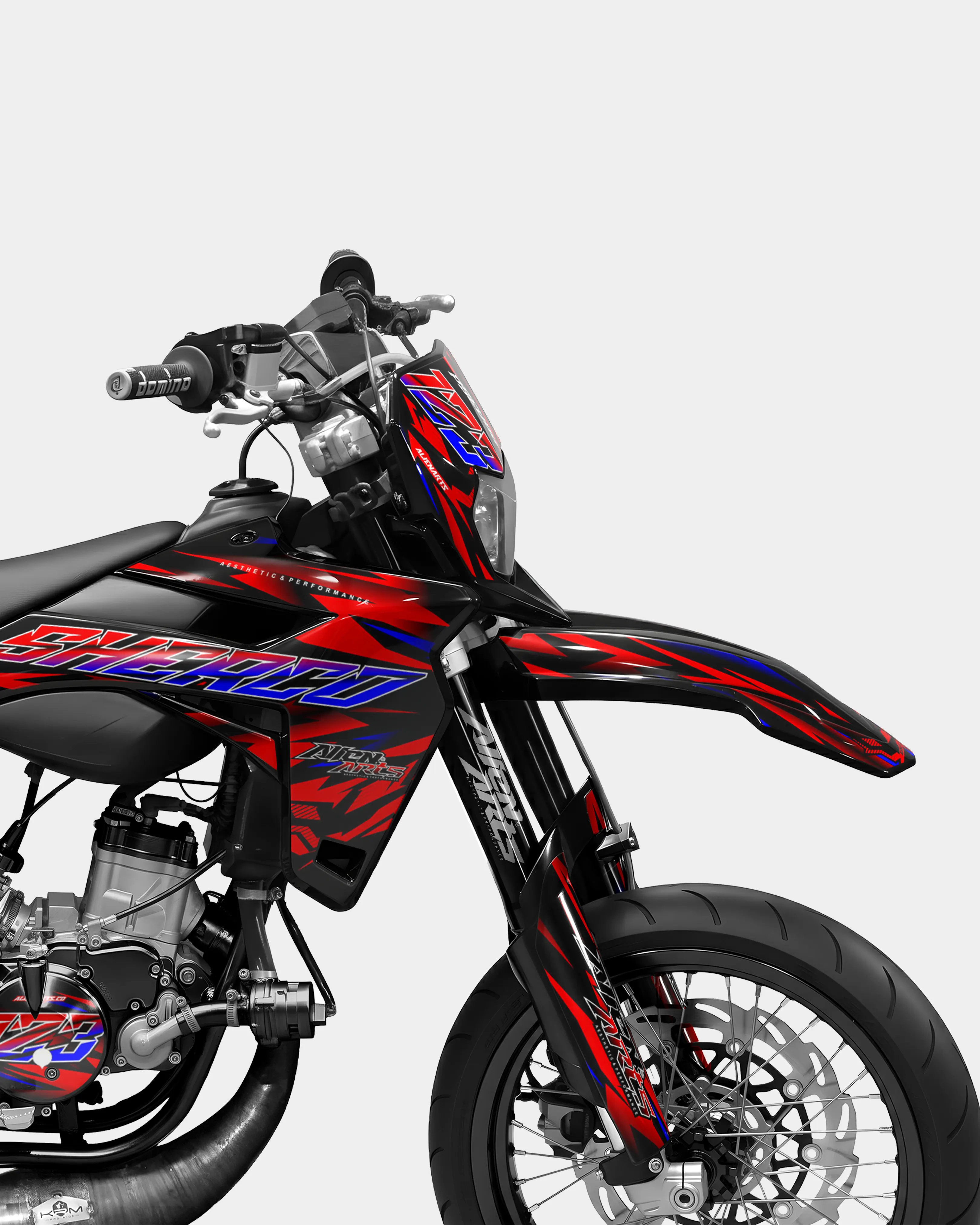 VITRA - Kit deco SHERCO 50cc - Rouge Bleu - Image 3