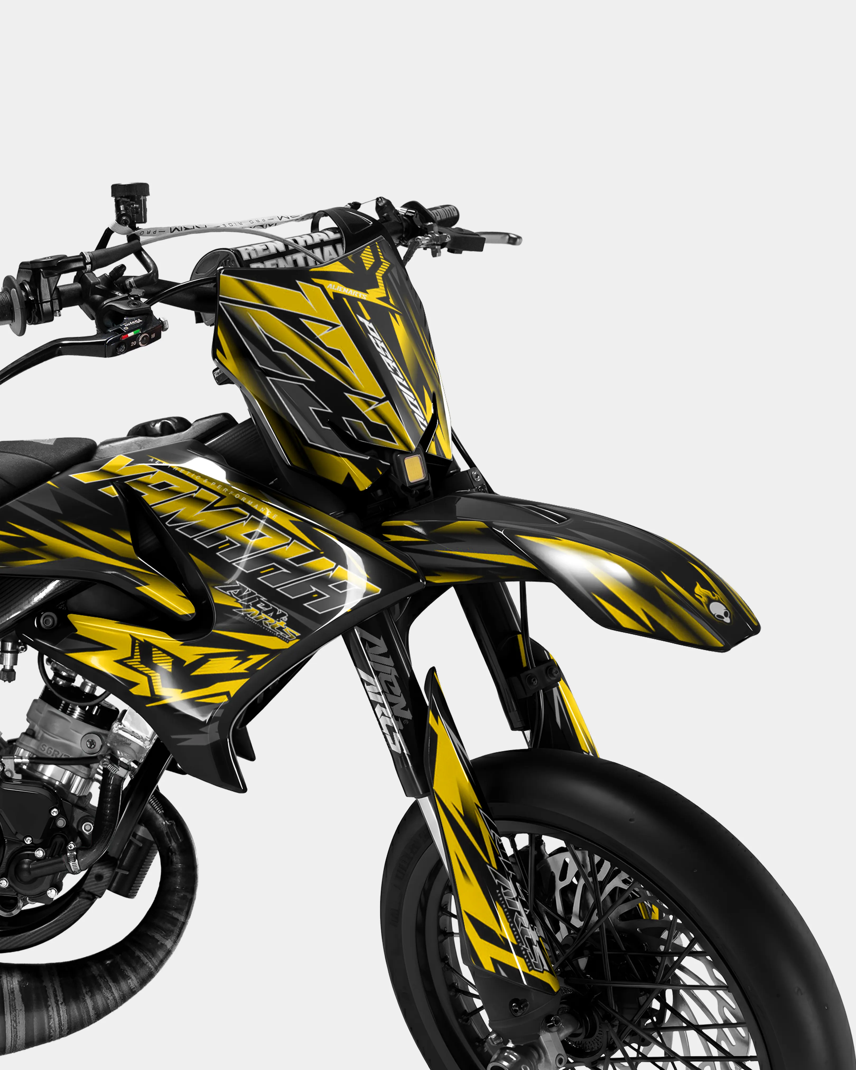 VITRA - Kit deco YAMAHA DT 50cc - Jaune foncé - Image 2