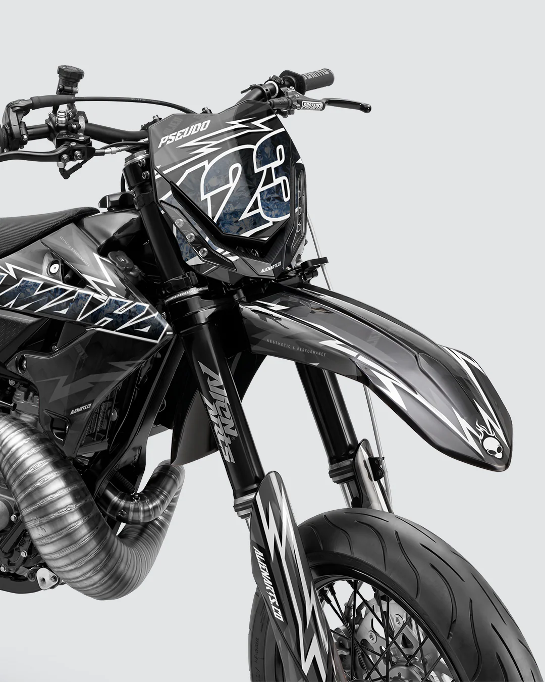 XONIX - Kit Déco Supermotard Semi-Personnalisable - Noir - Image 2