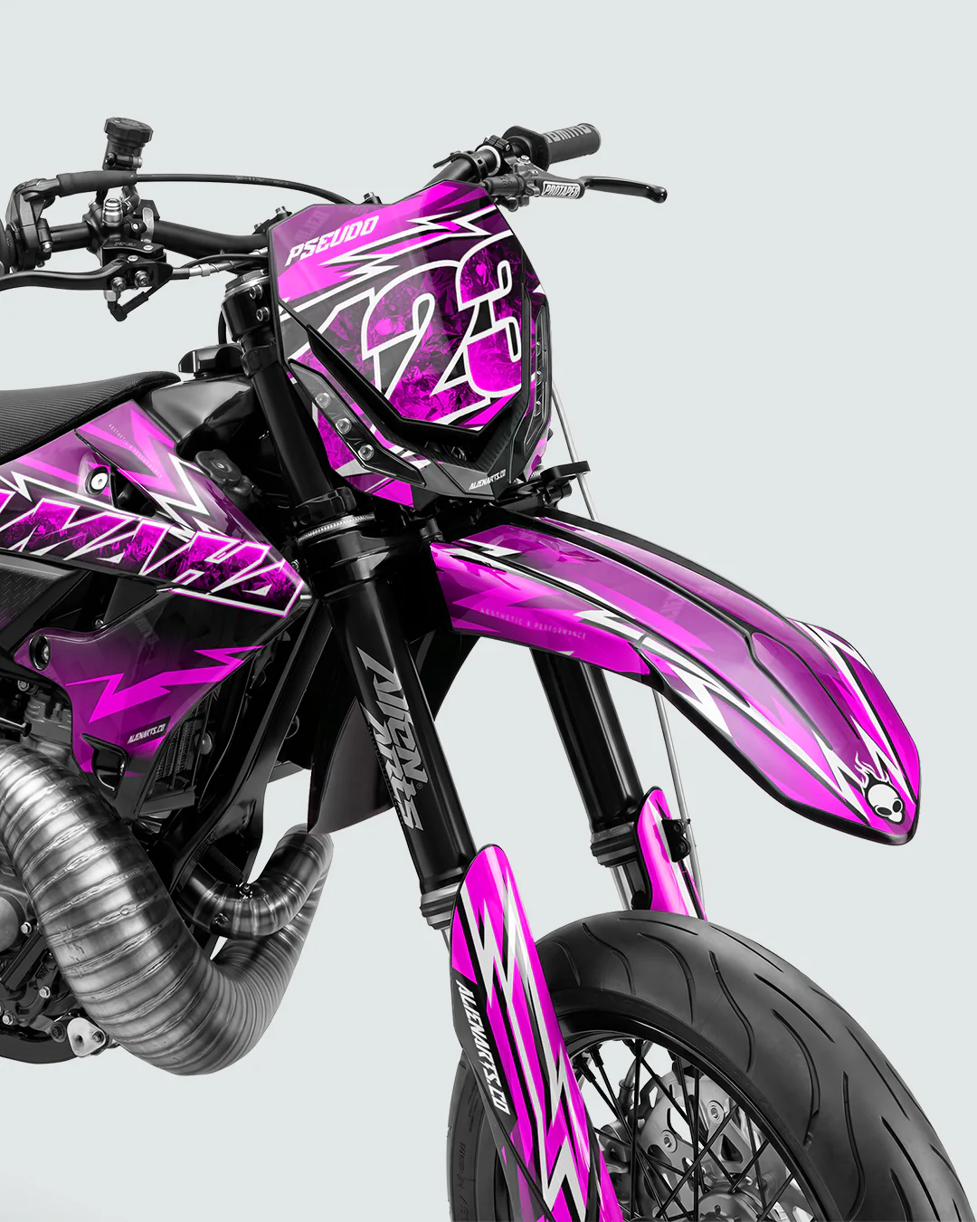 XONIX - Kit Déco Supermotard Semi-Personnalisable - Rose - Image 2