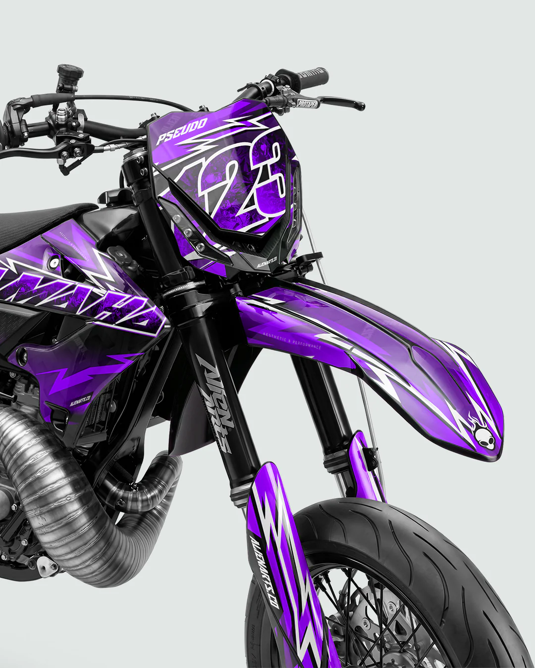 XONIX - Kit Déco Supermotard Semi-Personnalisable - Violet - Image 2