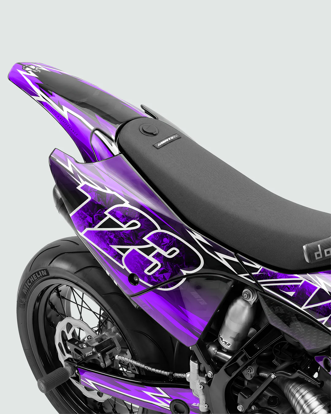 XONIX - Kit Déco Supermotard Semi-Personnalisable - Violet - Image 3