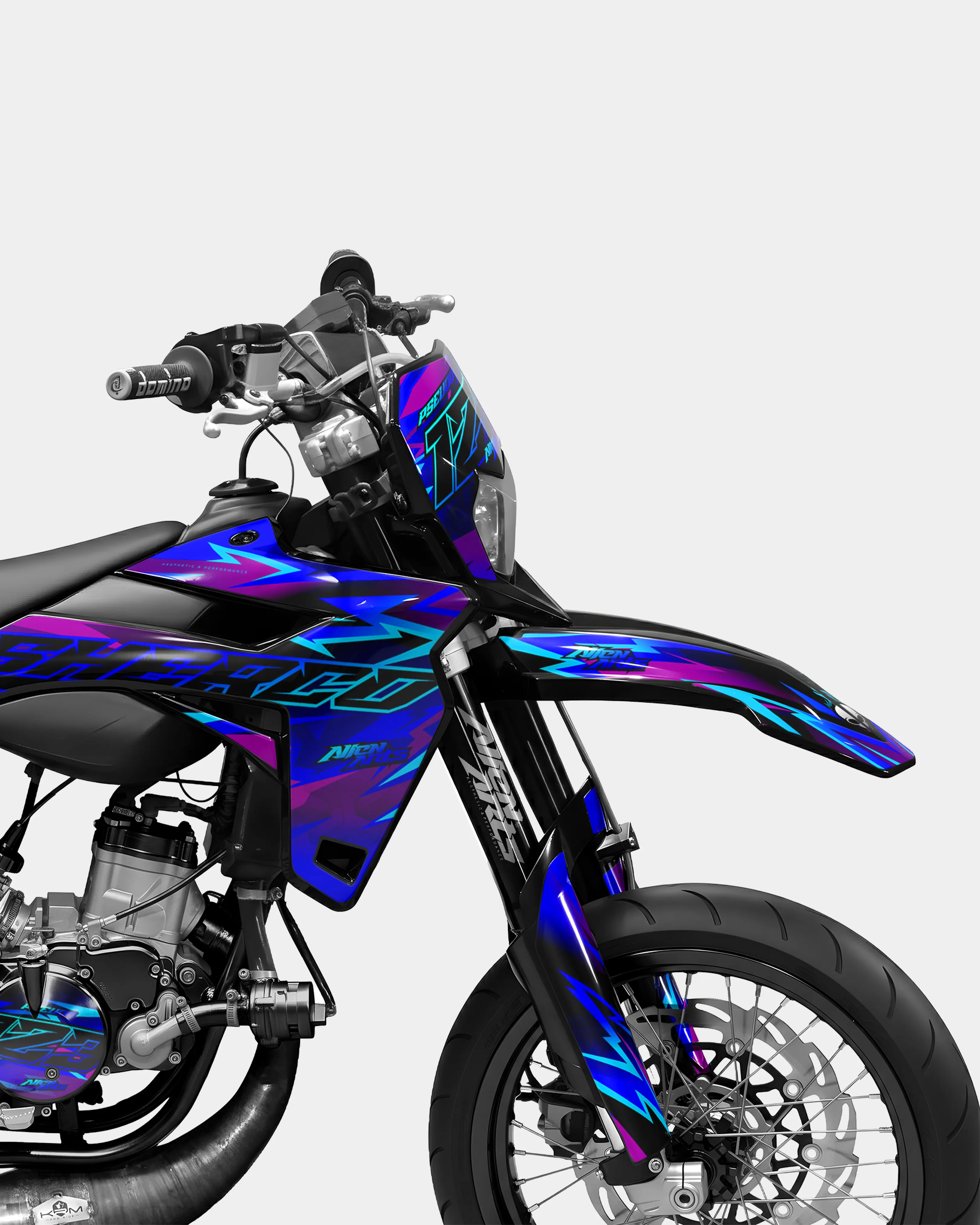 ZÉPHYR - Kit deco SHERCO 50cc - Bleu Rose - Image 3